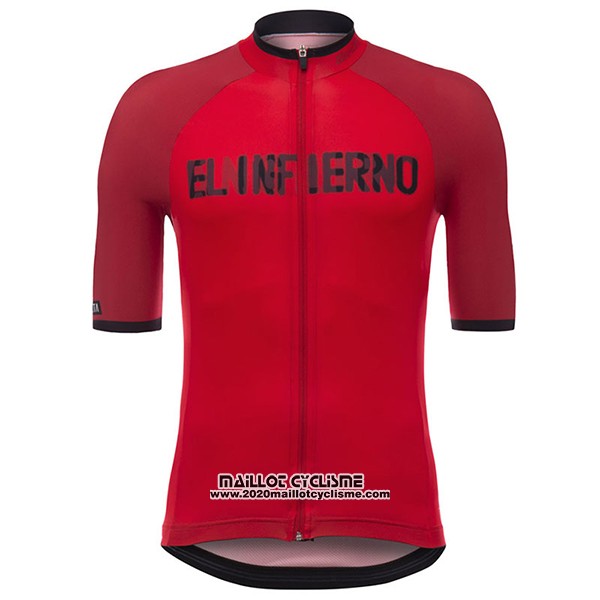 2017 Maillot Ciclismo Angliru Vuelta Espana Rouge Manches Courtes et Cuissard